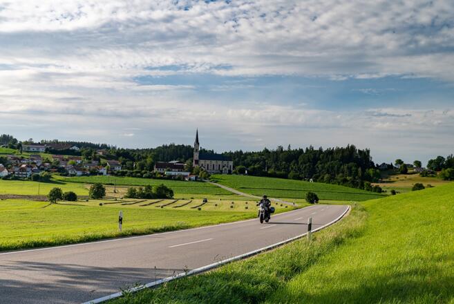 Motorradfahrt bei Unterneukirchen