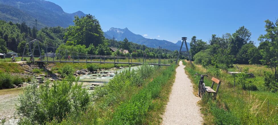 Der schöne Schotter-Radweg zum Wolfgangsee...