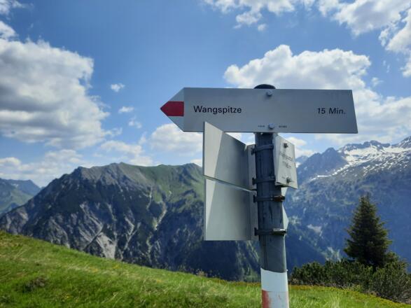 In nur 15 min vom Wangsattel zum Gipfel