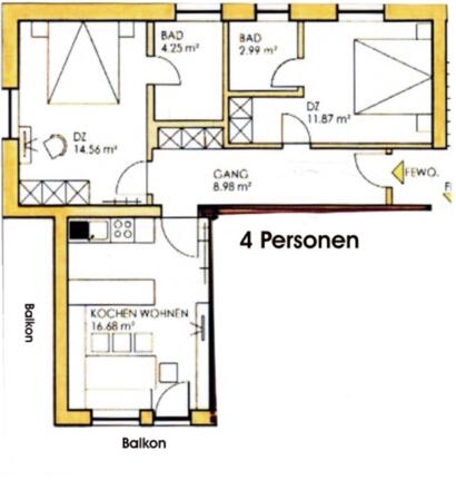 Appartment 4 Pers