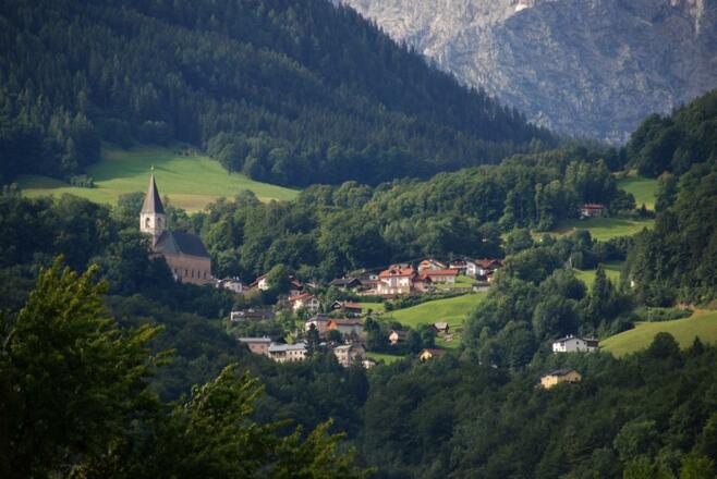 Blick zur Wallfahrtskirche