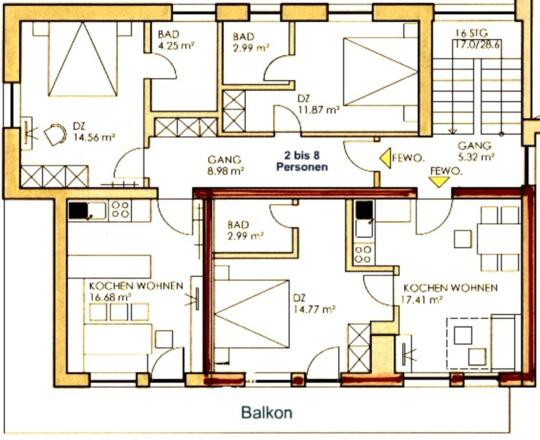 Appartment 2-8 Pers