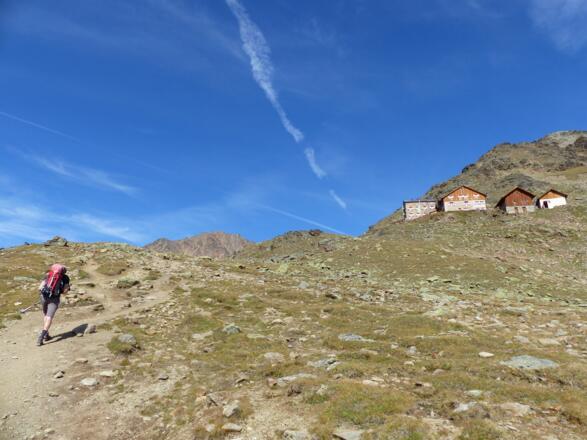 Die Breslauer Hütte bereits in Sichtweite.