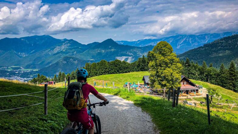 Hoisradalm mit Blick auf Bad Ischl
