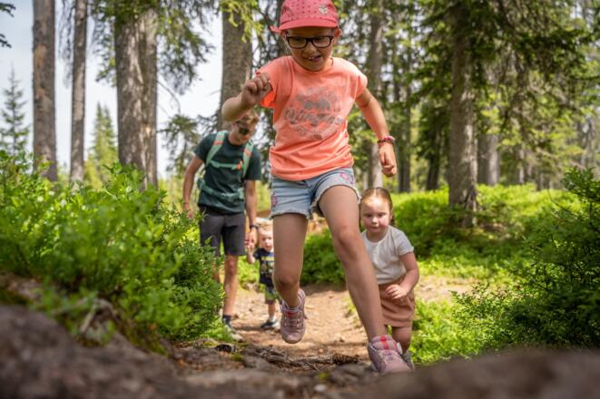 Kinder entlang FILZ & MOOR Bilderbuchrunde