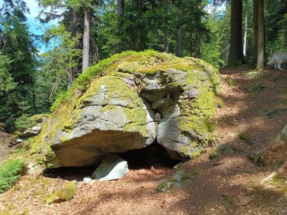 Frauenstein vor steilem Anstieg zum Winterberg