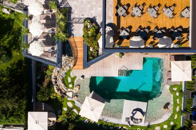 Außenpool - Vogelperspektive