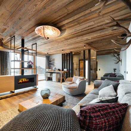 Baumhaus Wanderhotel Gassner Wohnzimmer