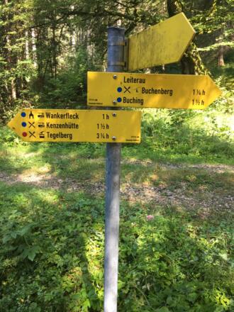 Beschilderung zum Wankerfleck