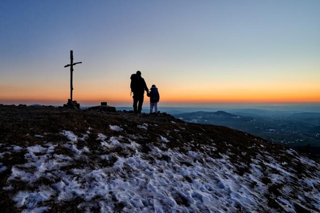 Poppenhausen : Lever de soleil au sommet