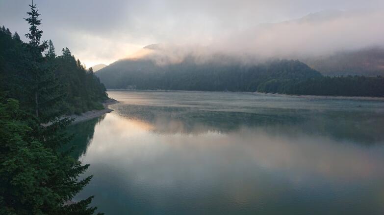 Morgenstimmung Sylvensteinspeicher