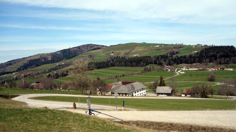 Waldende, Blick zum Pernecker- und Eiskogel