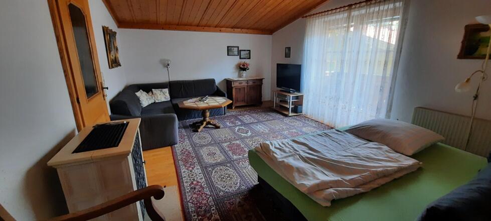 Wohnzimmer mit Schlafgelegenheit