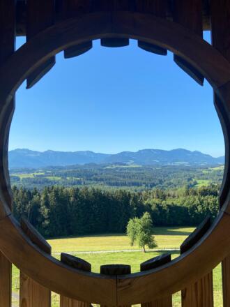 Ausblick vom Beobachtungsturm Ratzinger Höhe