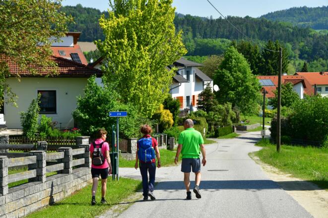 Schmucke Häuser zieren die kleine Ortschaft "Oberaich"