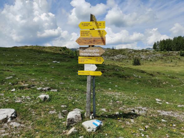 Wegweiser zum Pitschenberg.