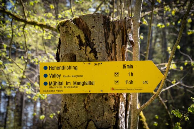 Wegweiser auf der Tour
