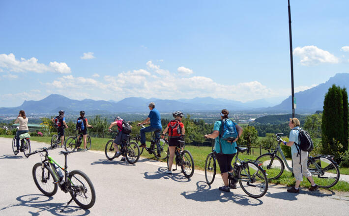 Ausblick vom Högl auf Salzburg und Gaisberg