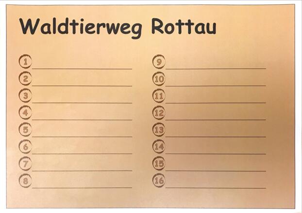 Hier könnt ihr die gefundenen Tiere eintragen