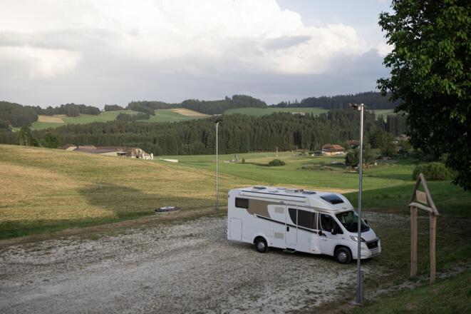 Wohnmobilstellplatz und Mühlviertler Landschaft