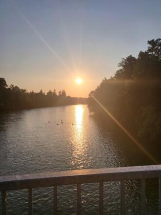 Sonnenuntergang Unterhimmler Au