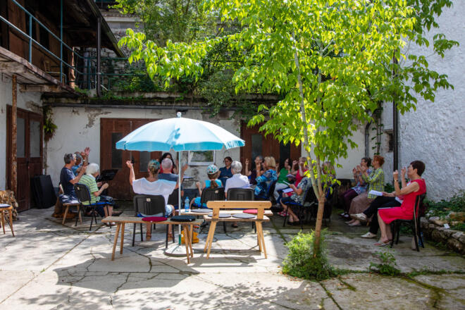 Der Innenhof des Prevenhuberhauses