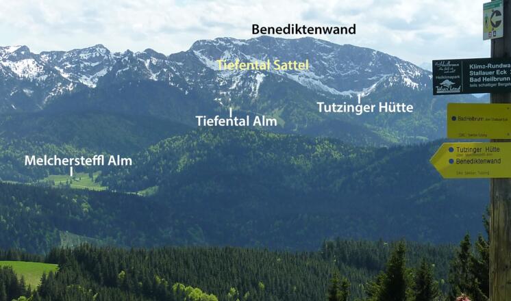 Blick vom Zwiesel zur Benediktenwand