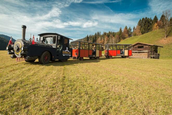 Bummelzug Kundler Klamm auf Feld