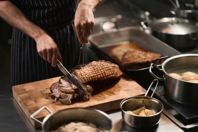 Schweinsbraten beim Gasthof Populorum