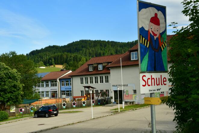 Parkplatz Schulzentrum und Start der Tour