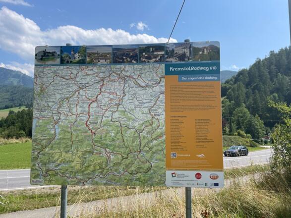 Krenstalradweg R10 - Übersichtafel in der Steinwänd