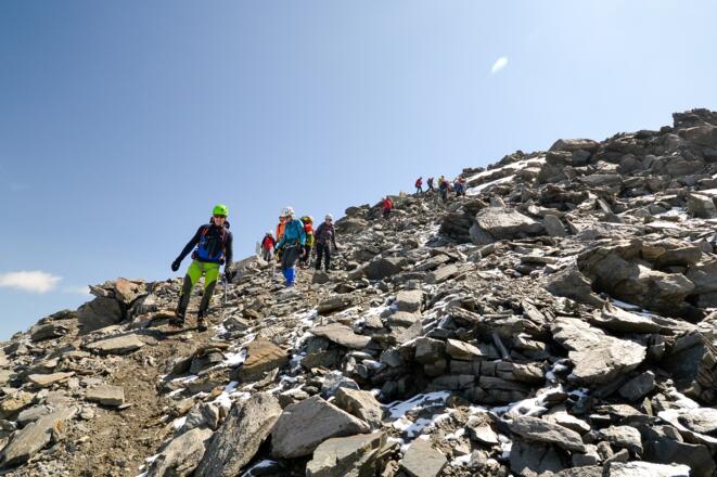 In der ersten Flanke im Abstieg
