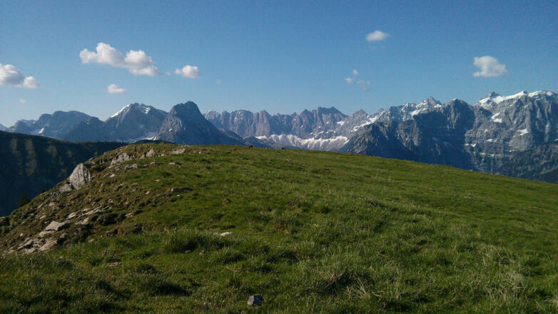 Blick zu den Laliderer Wänden und zur Birkkarspitze