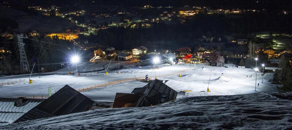 Kesslerlift Riezlern bei Nacht