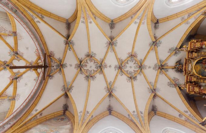 Kreuzrippengewölbe der Kirche in Erlach
