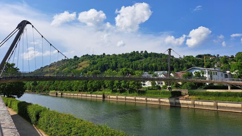 Radbrücke über die Altmühl in Kelheim
