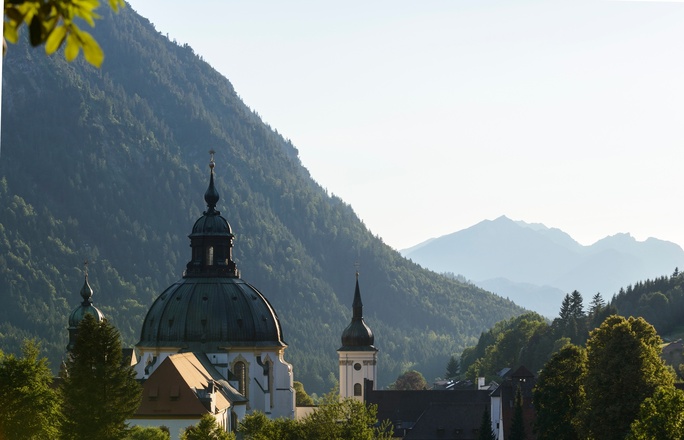 Blick auf Kloster Ettal