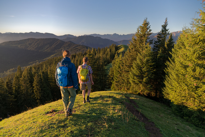 Wanderer Hinteres Hörnle Richtung Stierkopf