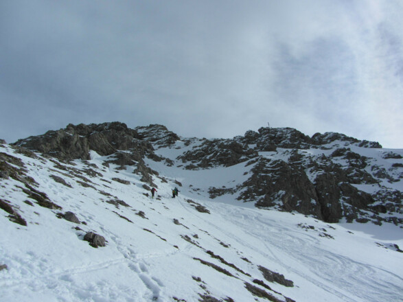 Skitour Kreuzspitze - Gipfelaufstieg