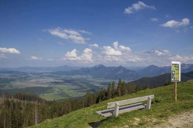Nordic Walking Höhen-Trail Hörnle - Blick auf das Alpenvorland