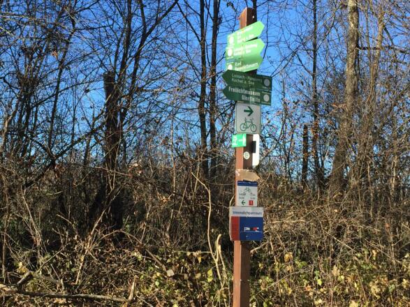 Hier entscheide ich mich für den Loisach-Rundweg (Achtung Fußweg!)