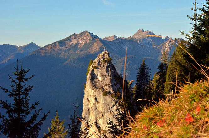 Blick auf die Scheinbergspitz vom Pürschling Haus