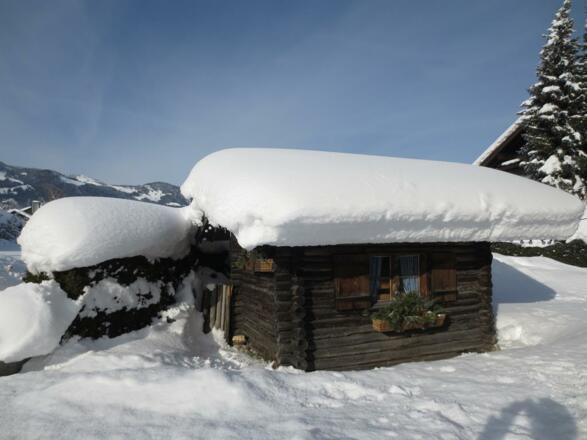 Im Garten von Hans-Peters Käshütte