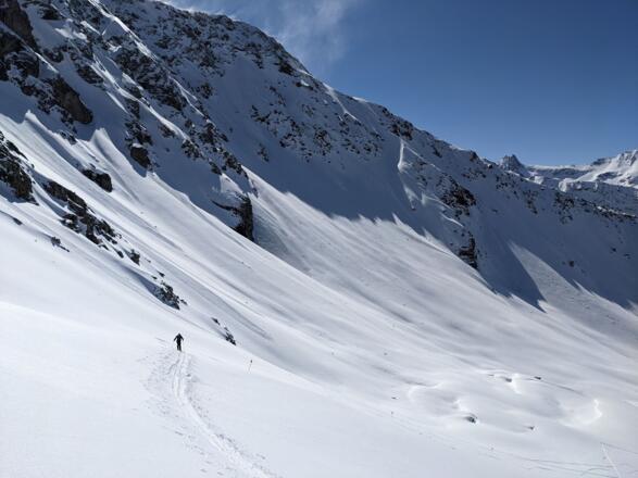Kurzer Aufstieg zur Bergstation Rifflbahn II