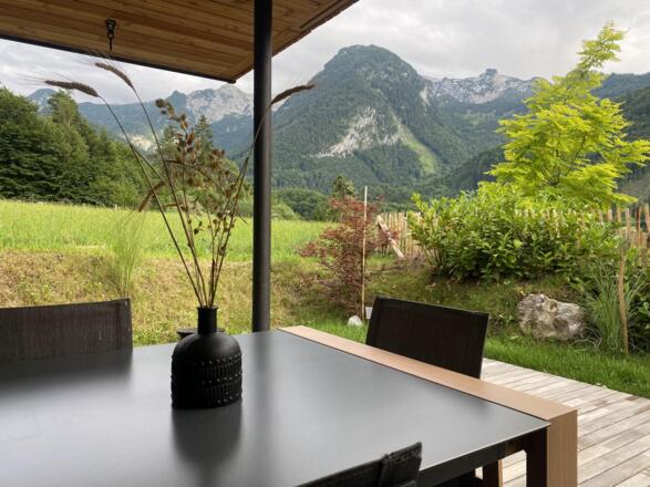Blick von Terrasse ins Tennengebirge