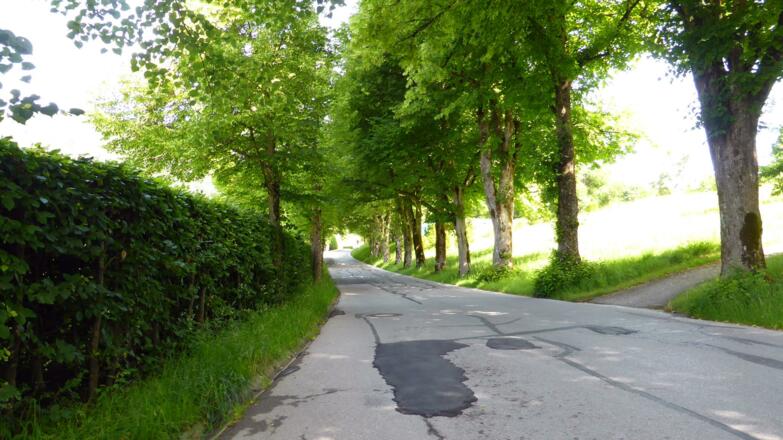 Bad Wiessee - Rohbogenweg zum Golfplatz / Höhenweg