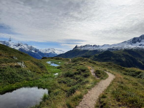 Blick zurück Richtung Sonnenkopf und Burtschakopf