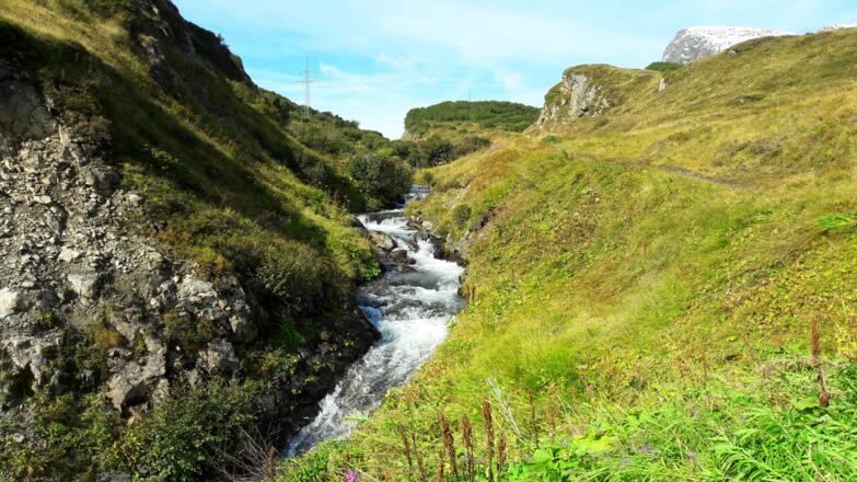 Bäche und Wasser gibt es überall. Für Kinder immer eine schöne Bereicherung.