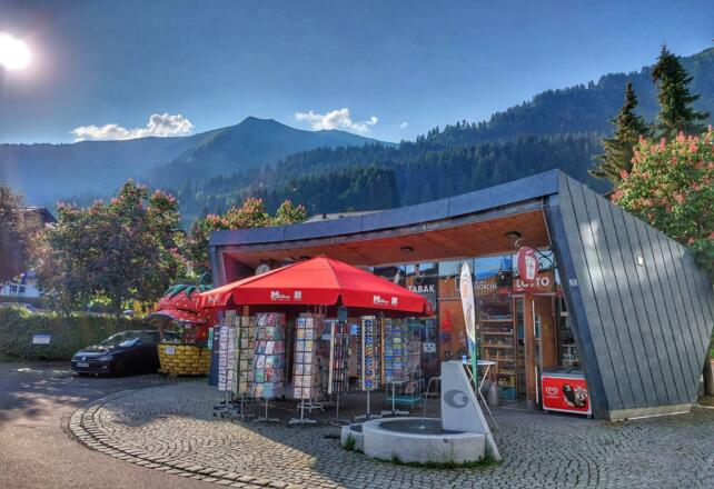 Kiosk am Casino Riezlern Aussenansicht