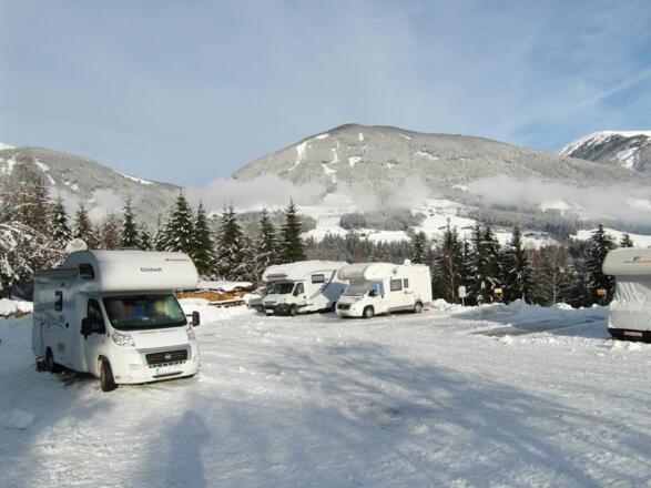 Stellplatz im Winter